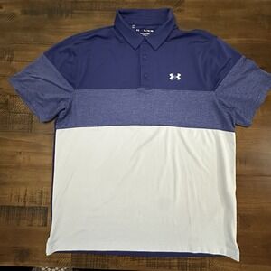 Under Armour Men's The Playoff Polo Size XL Shades Of Blue